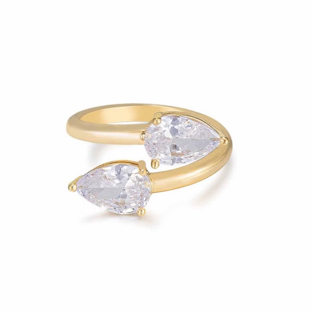 Ettika Gold Teardrop Ring